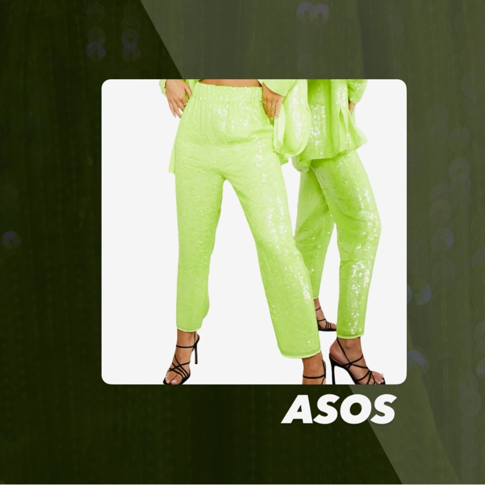 EUC Asos Edition Tapered Sequin Pants